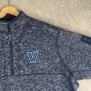 Antigua Villanova Wildcats Quarter Zip Pullover Fleece Sweatshirt 2XL Navy‎